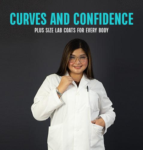 Plus size white lab coat best sale