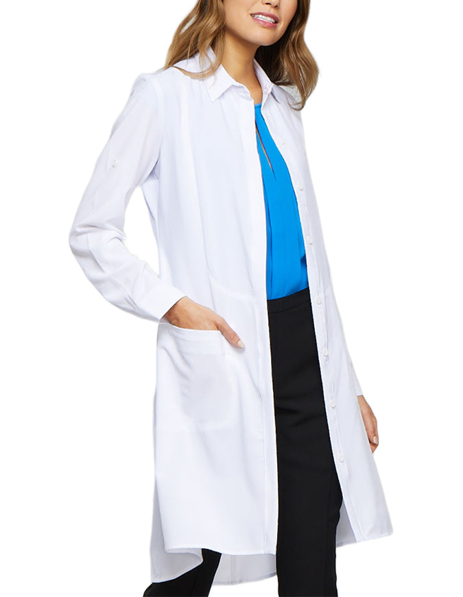 Cherokee 40 Inch Infinity Women's Color Lab Coat - White