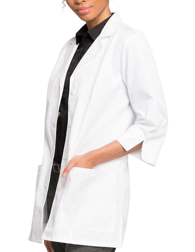 Cherokee 30.5 Inch Women's Three Quarter Sleeve White Lab Coat - White