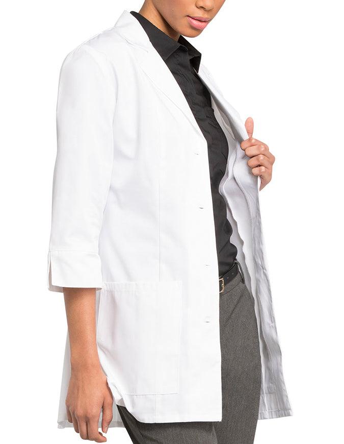 Cherokee 30.5 Inch Women's Three Quarter Sleeve White Lab Coat - White