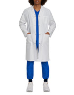 White Cross 42 Inch Women's Snap Button Long Lab Coat - White