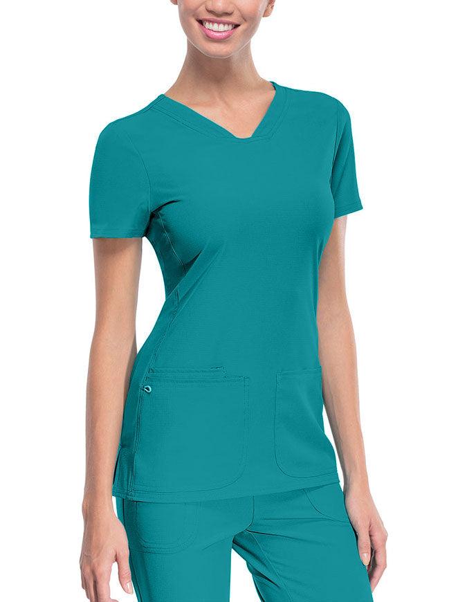 HeartSoul Women's Pitter-Pat Shaped V-Neck Scrub Top - Pixie Wings