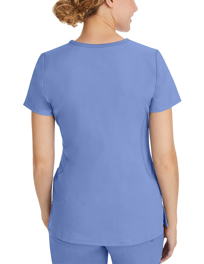 Healing Hands Purple Label Women's Juliet V-Neck Scrub Top - Ceil Blue