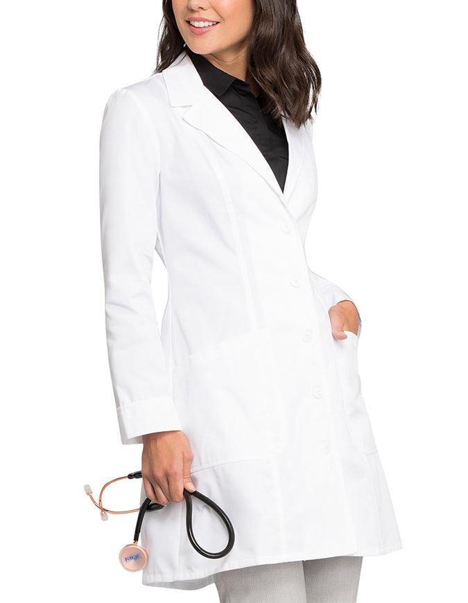 Cherokee Women 36 inch Stylish Medical Lab Coat - White