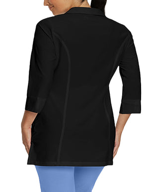 Whitecross FIT Women's 32 Inch Front Zipper Lab Coat - Black