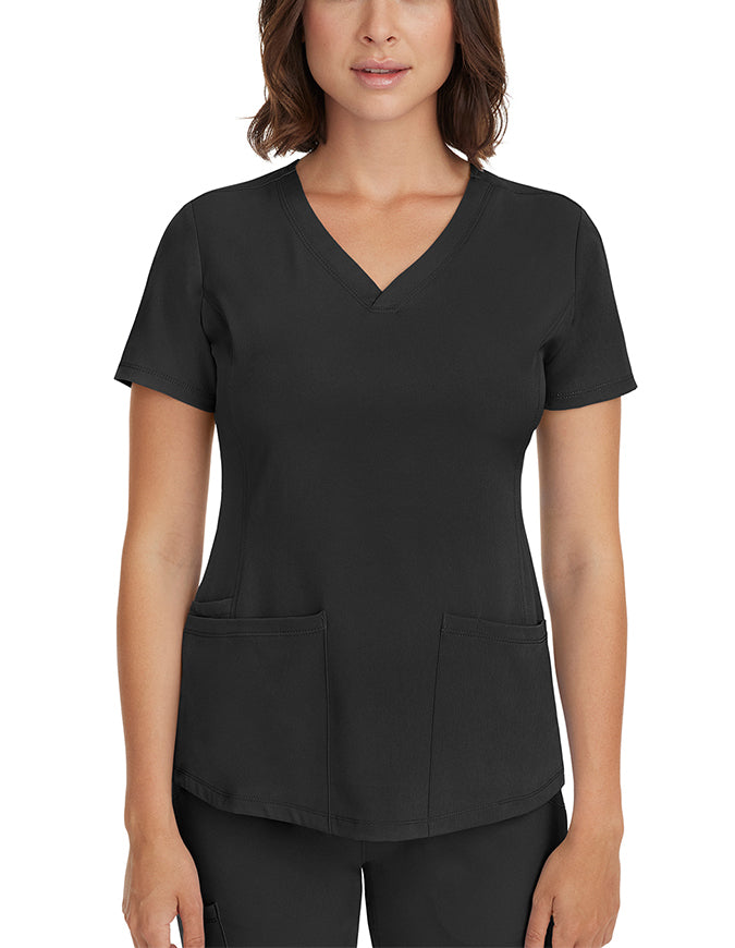 Healing Hands HH WORKS Women's V-neck Monica Top - Black