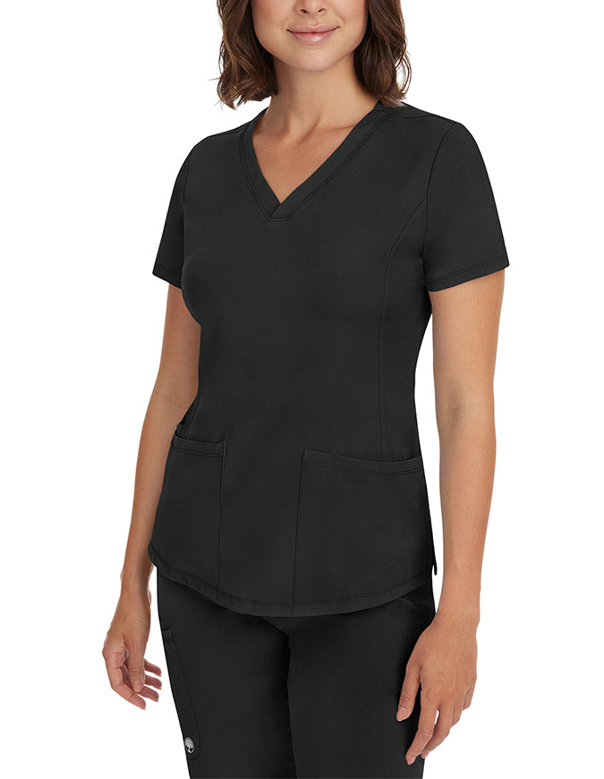 Healing Hands HH WORKS Women's V-neck Monica Top - Black