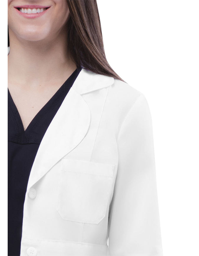 Adar 33 Inch Universal Women's Adjustable Belt Lab Coat - Whtie