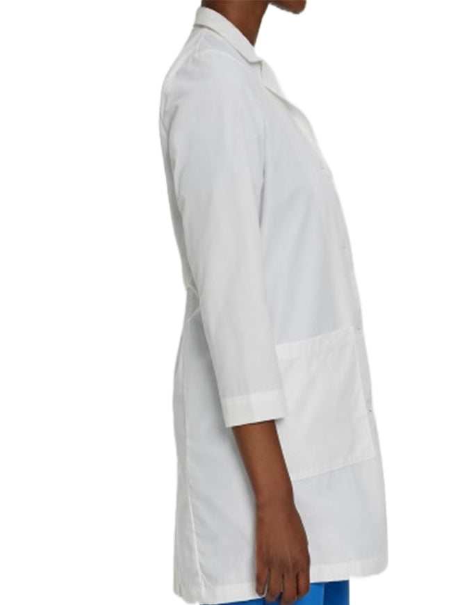 Landau 39 Inch Women's Three Pockets Long Medical Lab Coat - White