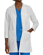 Landau 39 Inch Women's Three Pockets Long Medical Lab Coat - White