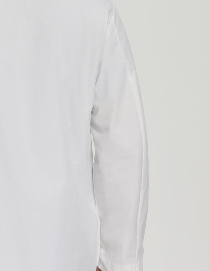 Landau 39 Inch Unisex Three Pocket Plain Back Long Lab Coat - White