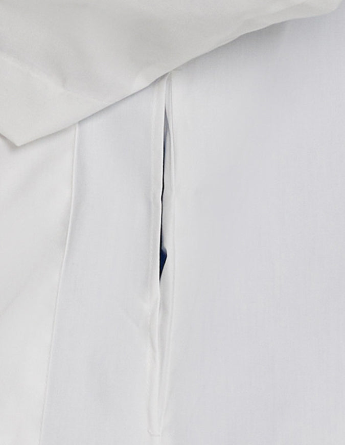 Landau 39 Inch Unisex Three Pocket Plain Back Long Lab Coat - White