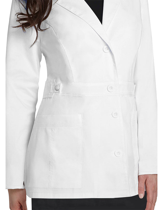 Adar 28 Inch Women's Fitted Lab coat -White