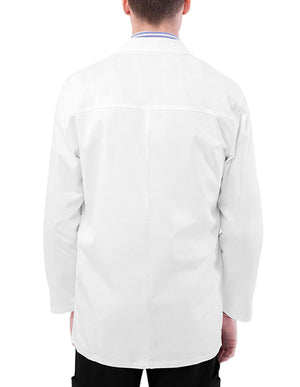 ADAR Pop-Stretch Men's 31 Inches Snap Front Lab Coat