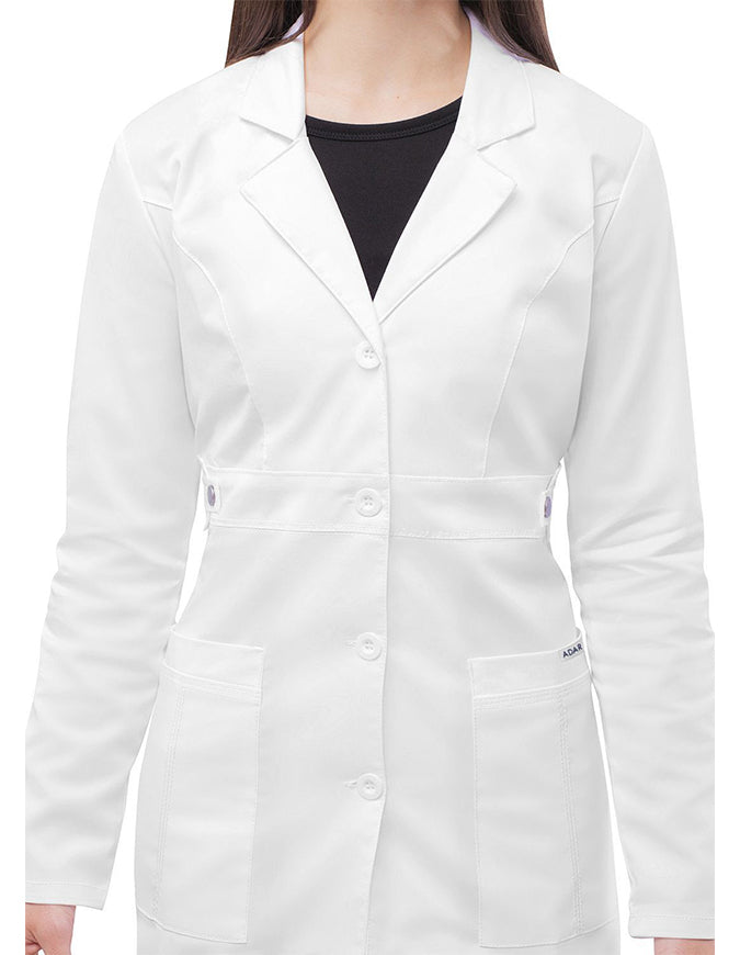 Adar Pop-Stretch 36 Inch Women's Tab-Waist Lab Coat