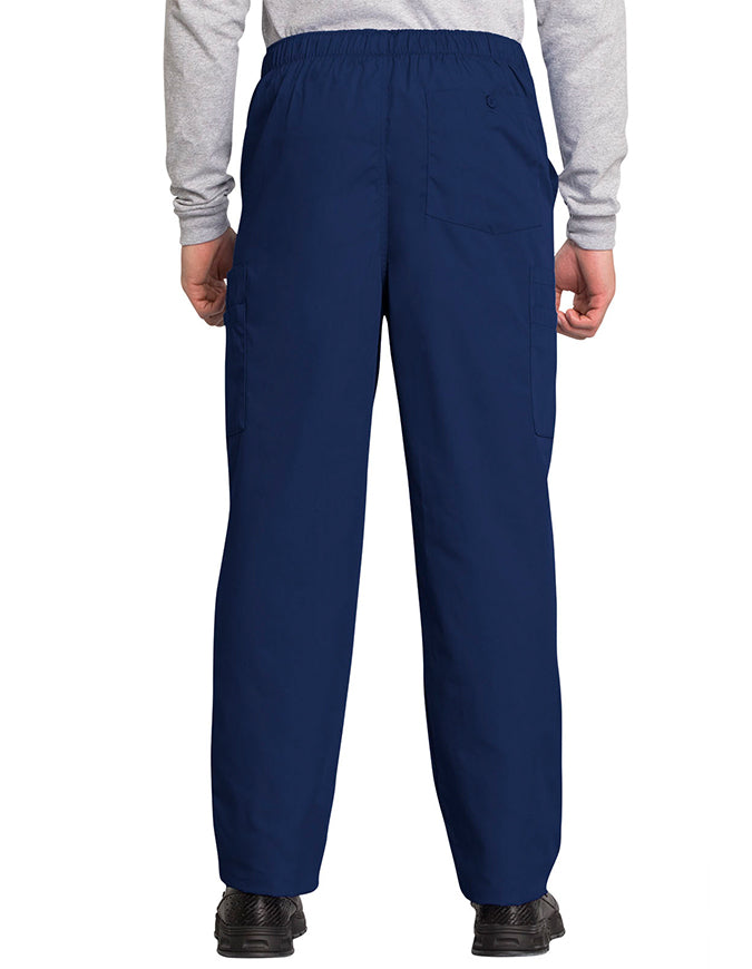 Cherokee Workwear Men's Drawstring Cargo Tall Scrub Pant Navy