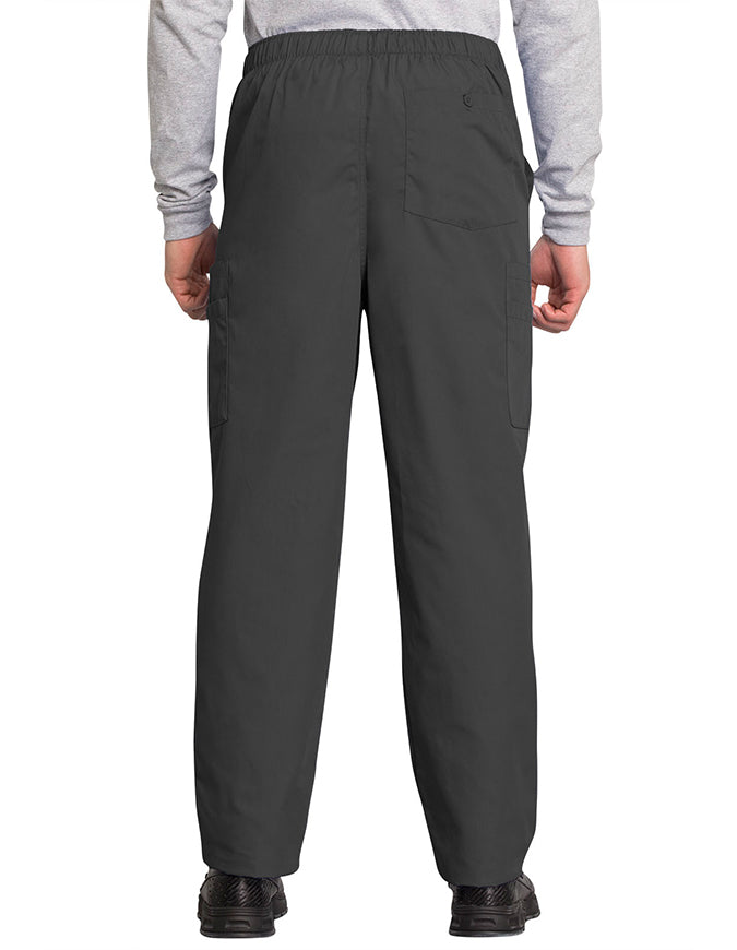 Cherokee Workwear Men's Drawstring Cargo Tall Scrub Pant Pewter