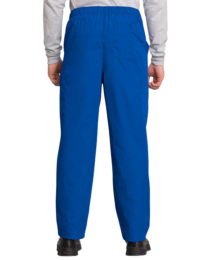 Cherokee Workwear Men's Drawstring Cargo Tall Scrub Pant royal