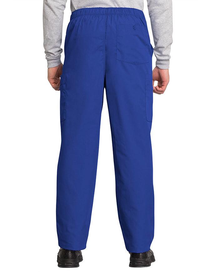 Cherokee Workwear Men's Drawstring Cargo Petite Scrub Pant - Royal