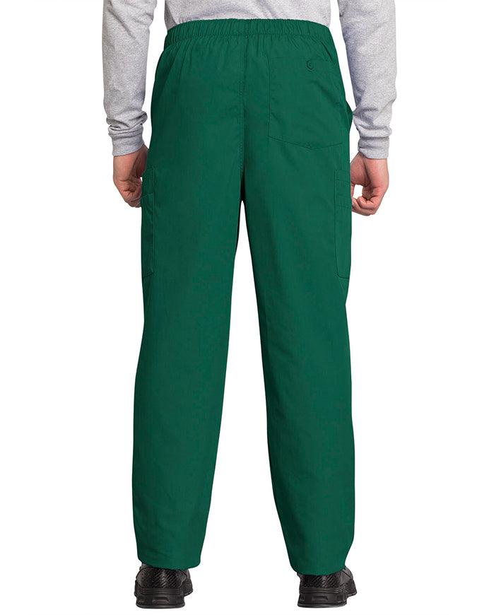 Cherokee Workwear Men's Drawstring Cargo Petite Scrub Pant - Hunter Green