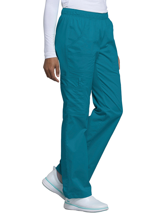 Cherokee WorkWear Women Straight Leg Scrub - Caribbean Blue