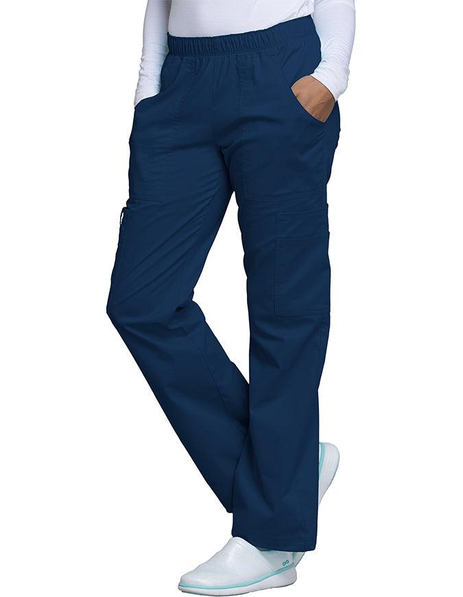 Cherokee WorkWear Premium Women's Straight Leg Tall Scrub Pants Navy