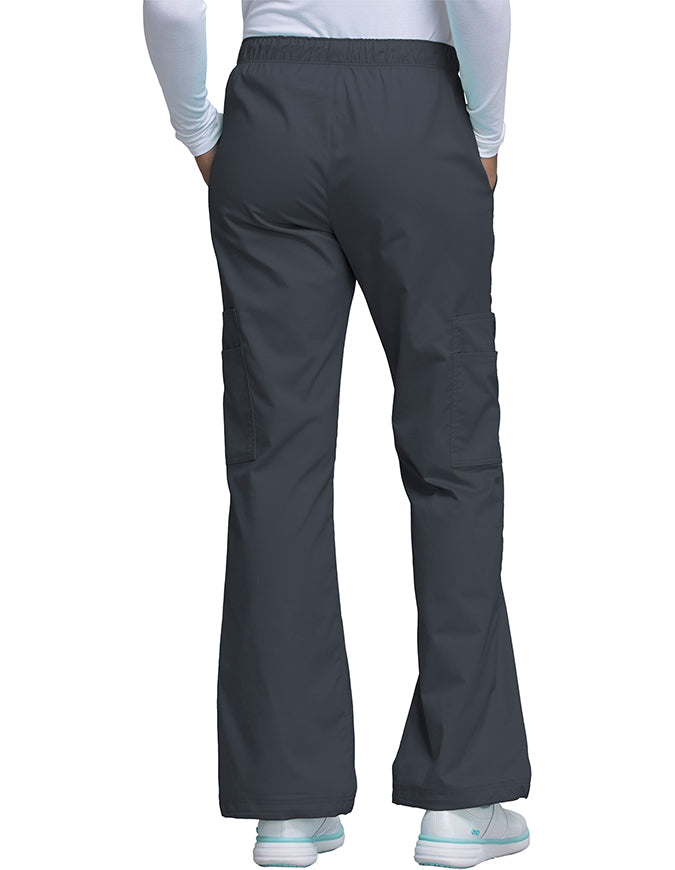 Cherokee WorkWear Women's Straight Leg Petite Scrub pewter