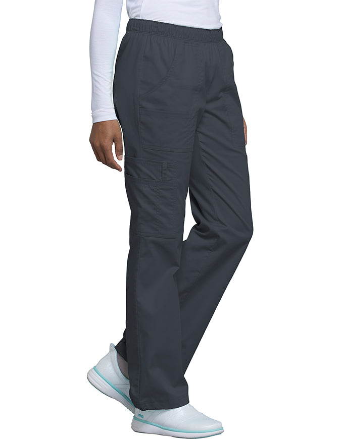 Cherokee WorkWear Women's Straight Leg Petite Scrub pewter