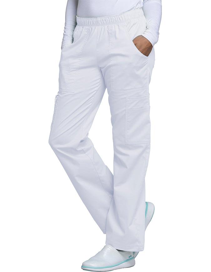 Cherokee WorkWear Premium Women's Straight Leg Tall Scrub Pants white