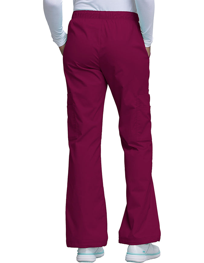 Cherokee WorkWear Women Straight Leg Scrub Wine