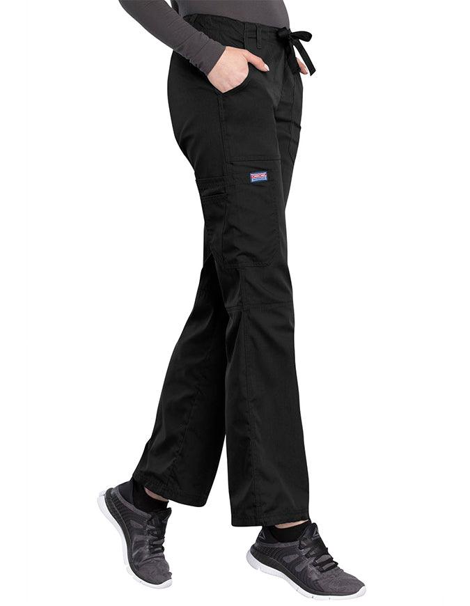 Cherokee Workwear Women Tall Drawstring Scrub Pants black