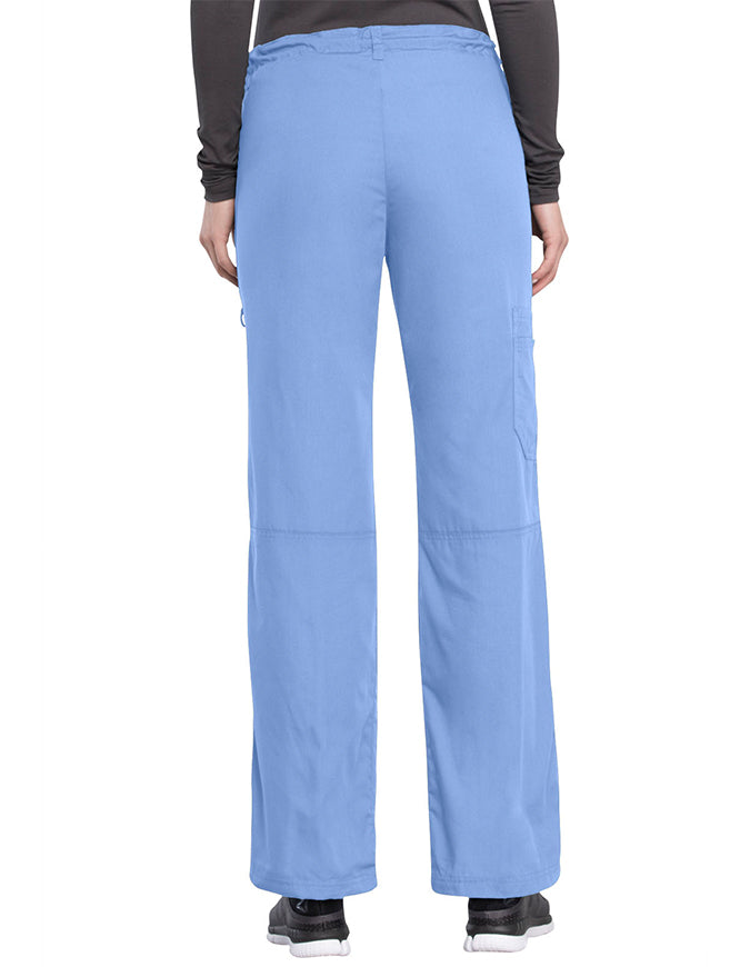 Cherokee Workwear Women's Contemporary Fit Scrub Pants ciel