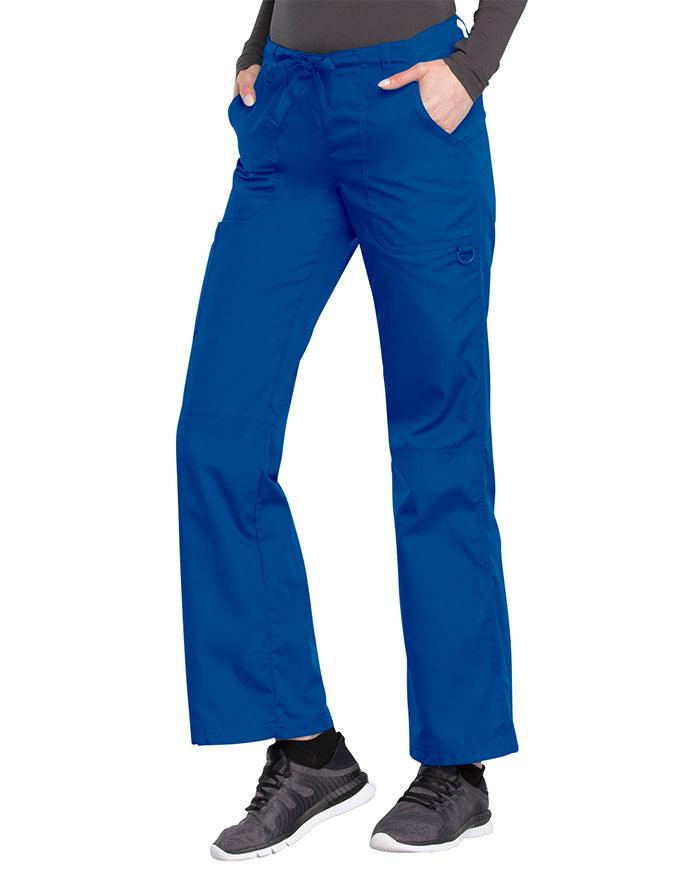 Cherokee Workwear Women Petite Drawstring Scrub Pants - Royal