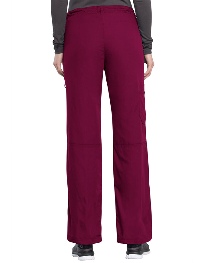 Cherokee Workwear Women's Contemporary Fit Scrub Pants Wine