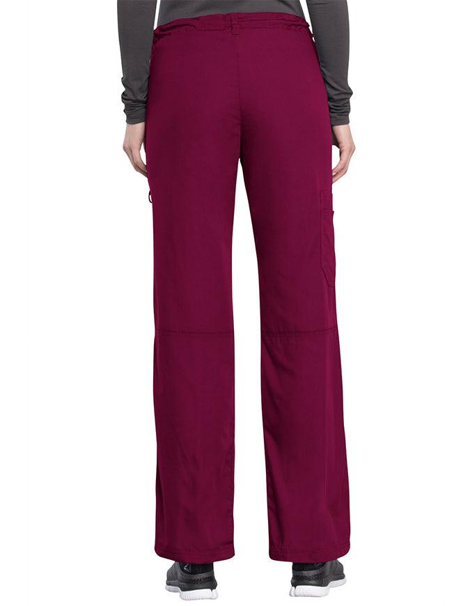 Cherokee Workwear Women Tall Drawstring Scrub Pants wine