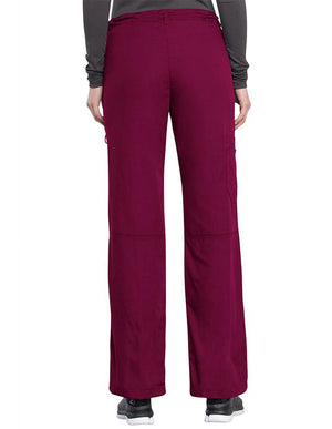 Cherokee Workwear Women Petite Drawstring Scrub Pants - Wine