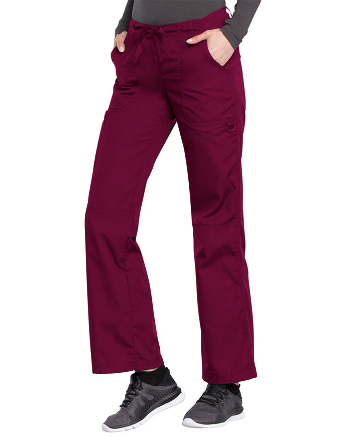 Cherokee Workwear Women's Contemporary Fit Scrub Pants Wine