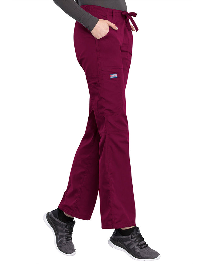 Cherokee Workwear Women's Contemporary Fit Scrub Pants Wine