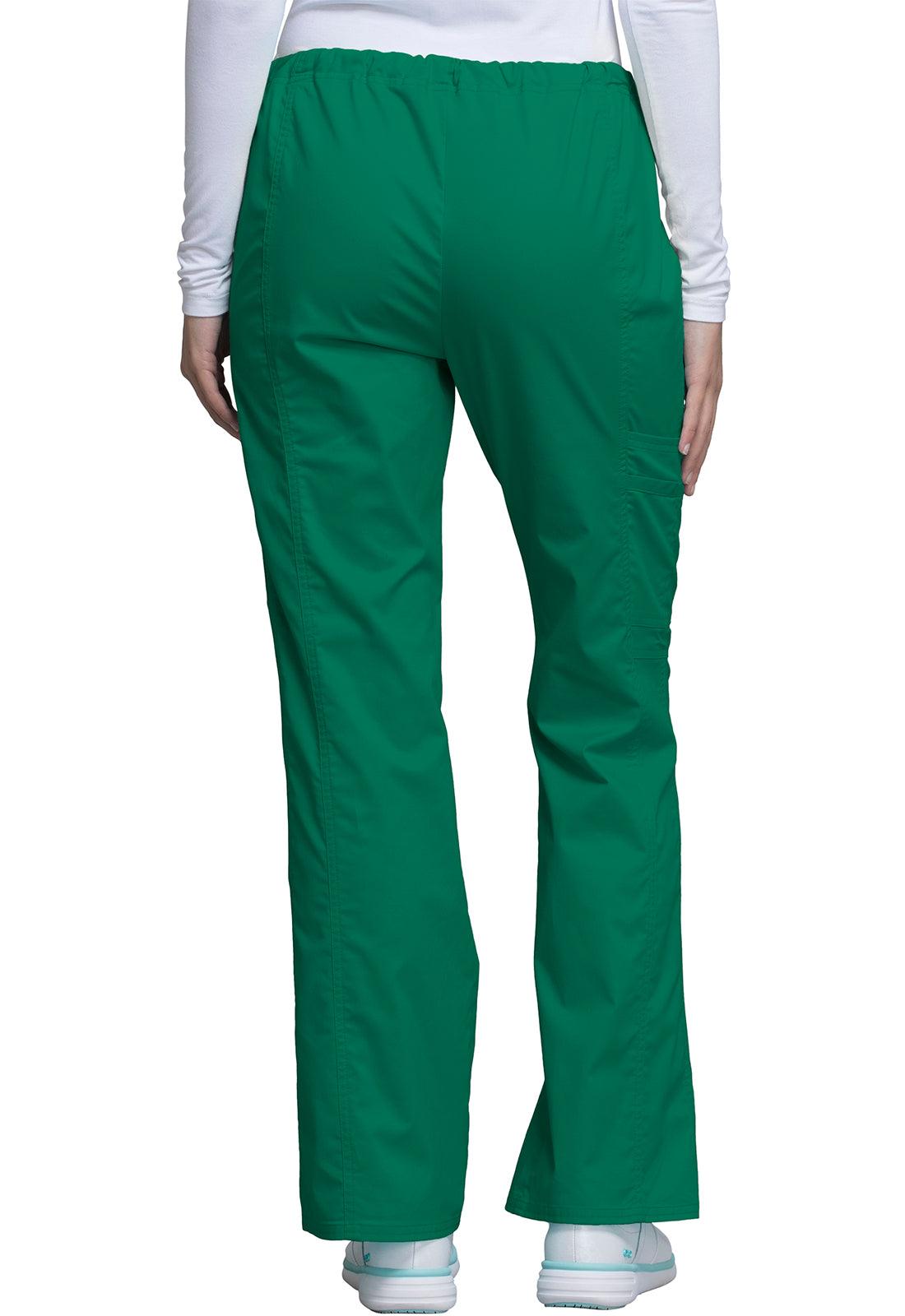 Cherokee Workwear Womens Petite Drawstring Pants - Hunter Green