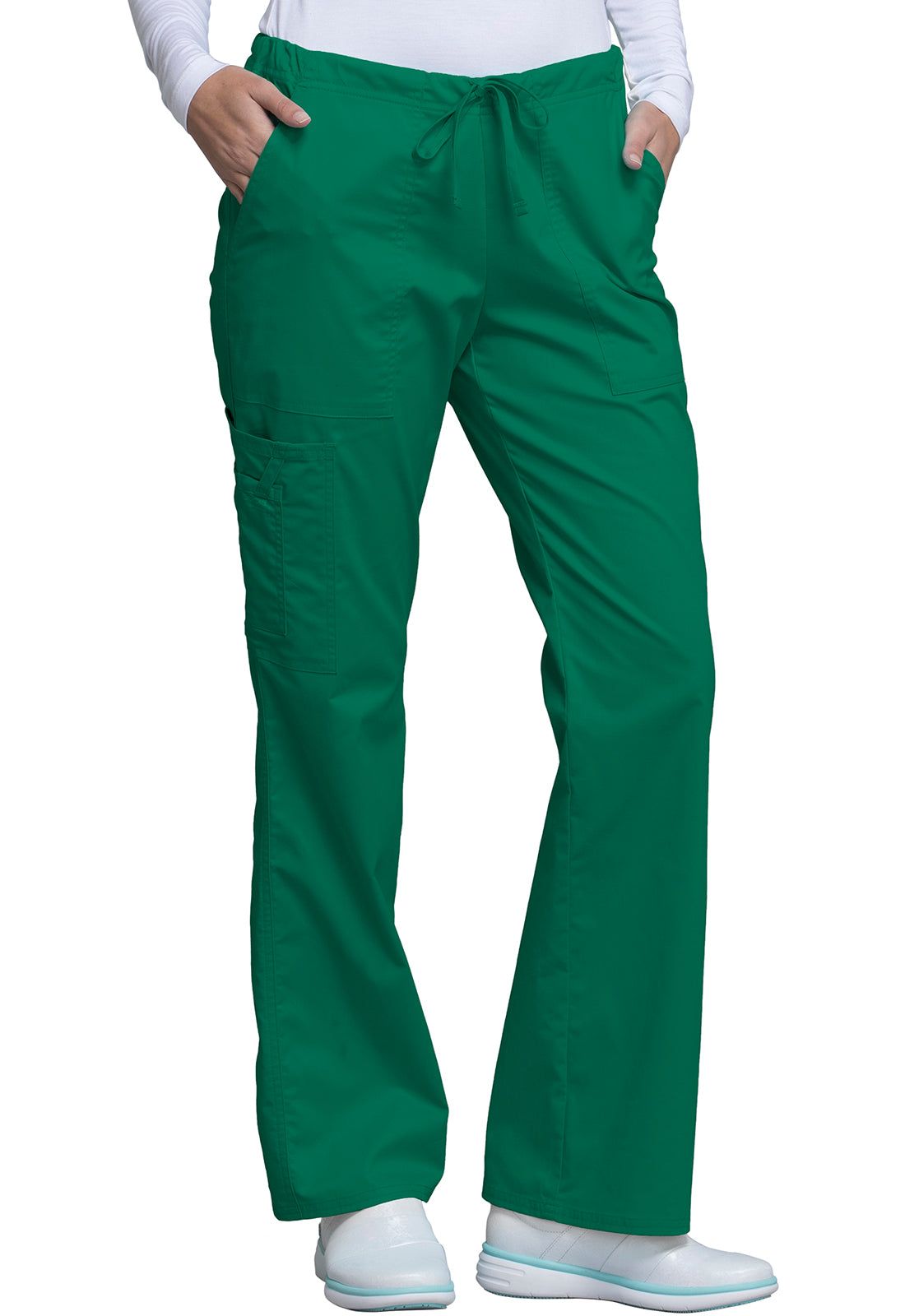 Cherokee Workwear Womens Drawstring Scrub Pants Hunter Green