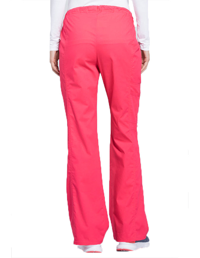 Cherokee Workwear Womens Drawstring Scrub Pants  Fruit Punch