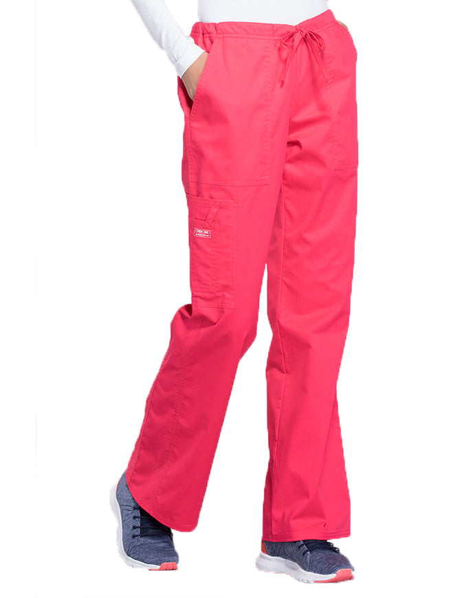 Cherokee Workwear Womens Drawstring Scrub Pants  Fruit Punch