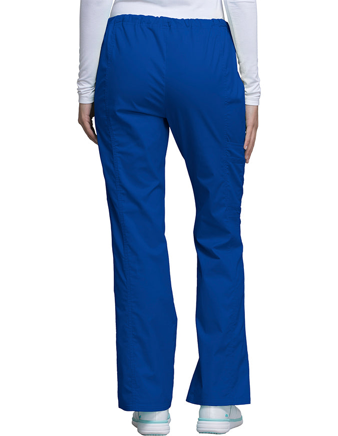 Cherokee Workwear Womens Drawstring Scrub Pants Galaxy Blue