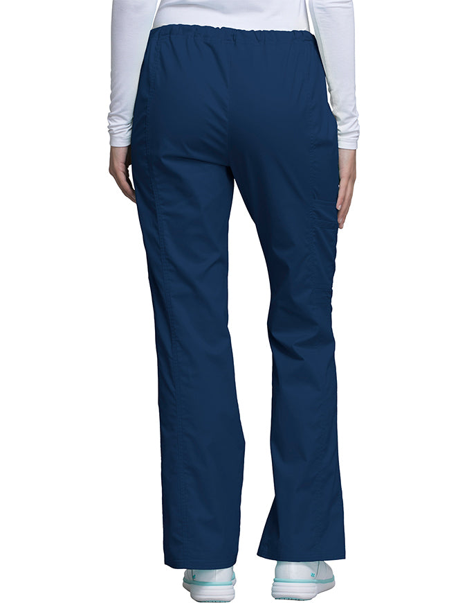 Cherokee Workwear Womens Drawstring Scrub Pants - Navy