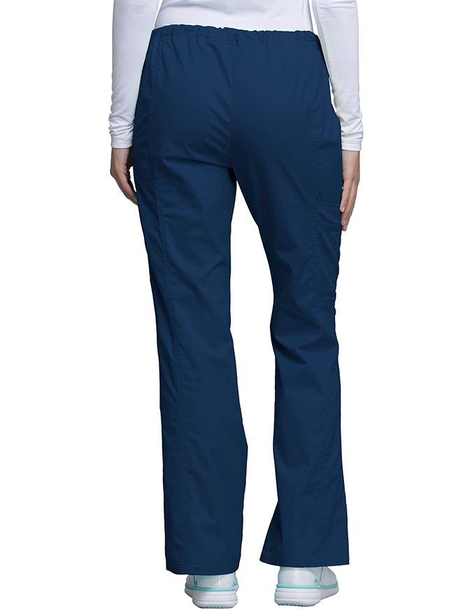 Cherokee Workwear Womens Petite Drawstring Pants - Navy