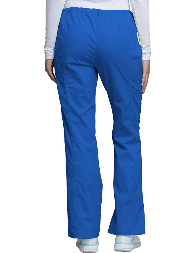 Cherokee Workwear Womens Petite Drawstring Pants - Royal Blue