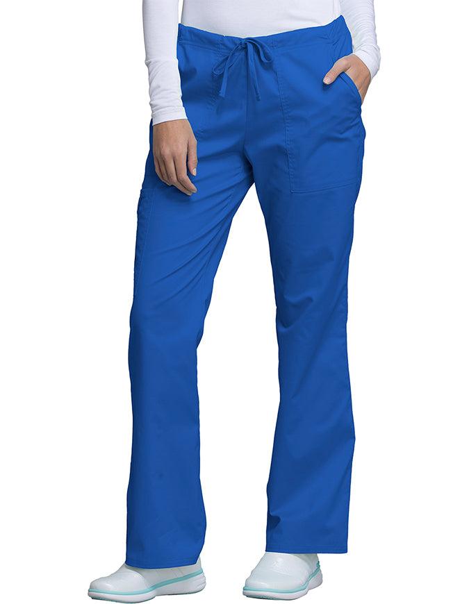 Cherokee Workwear Womens Petite Drawstring Pants - Royal Blue