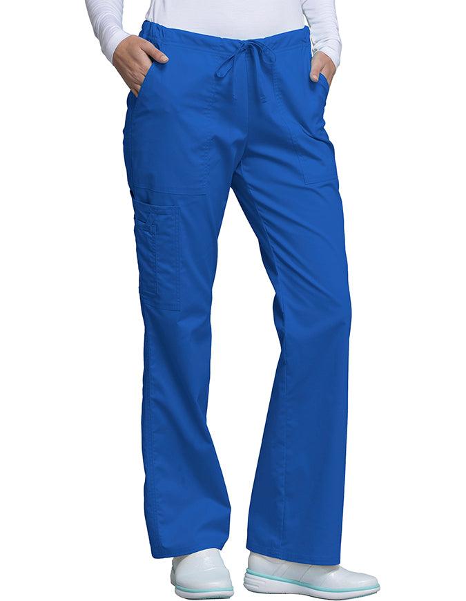 Cherokee Workwear Womens Petite Drawstring Pants - Royal Blue