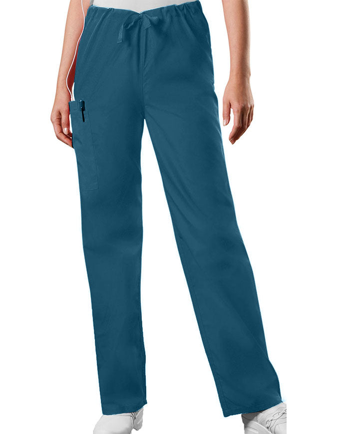 Cherokee Workwear 31 inch Unisex Drawstring Medical Scrub Pants - Caribbean Blue