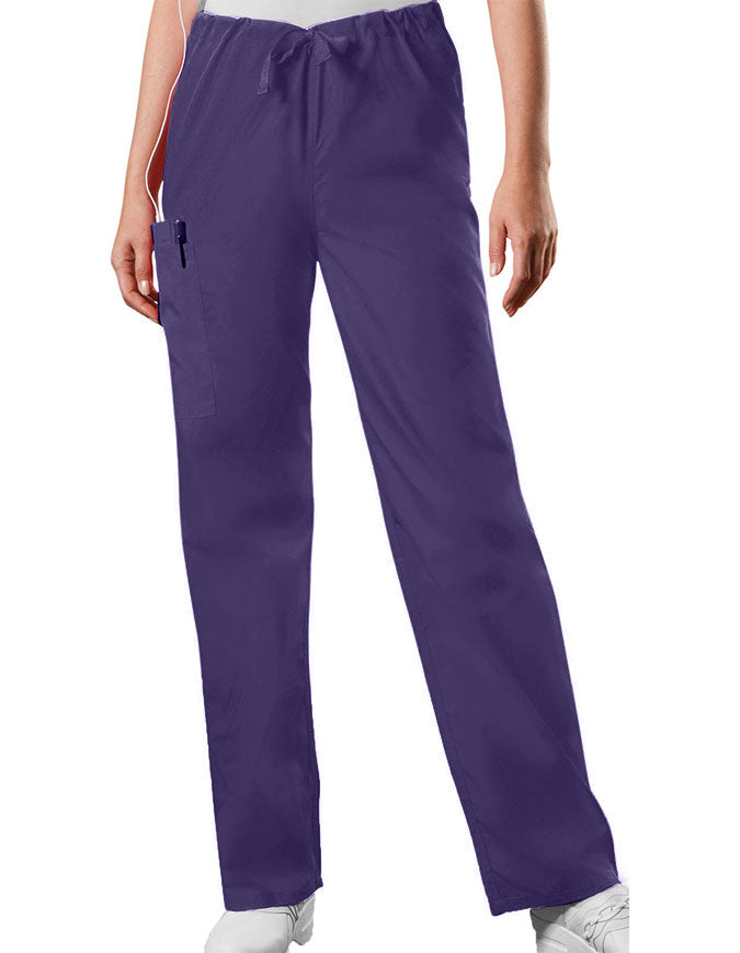 Cherokee Workwear Unisex Petite Drawstring Scrub Pants - Grape